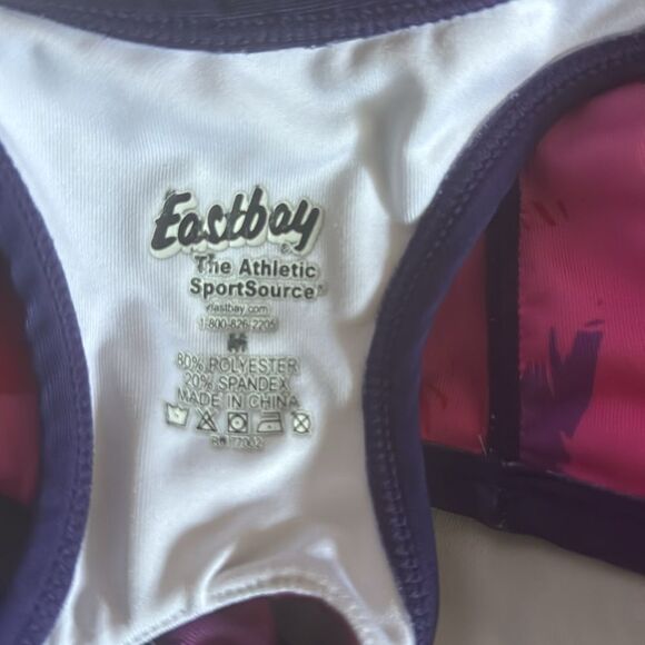 Eastbay palm tree print keyhole racerback sports bra. Lined. No pads. Medium. - Picture 5 of 5